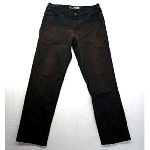 Carhartt Mens Canvas Work Pants 36x34 Black Rugged Flex Relaxed Fit